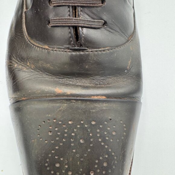Moreschi Men\'s Dark Brown Leather Oxford Shoes Size 11.5